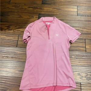 Women's Pink Short Sleeve Polo by Callaway